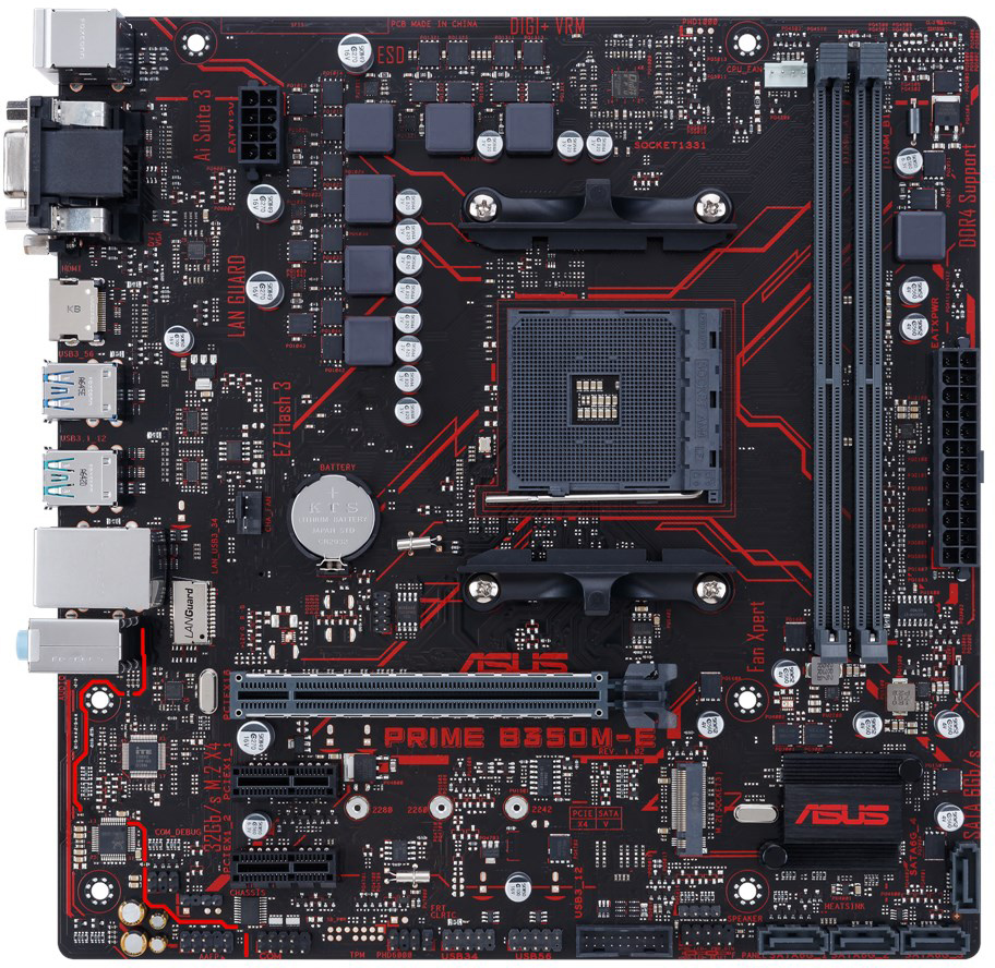 ASUS　PRIME B350M-A　AM4 ASUS PRIME B350M-A/CSM Desktop Motherboard - AMD B350